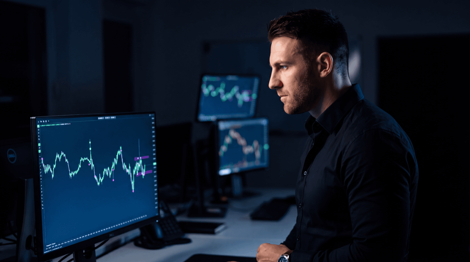 Brian Fürderer beim Trading