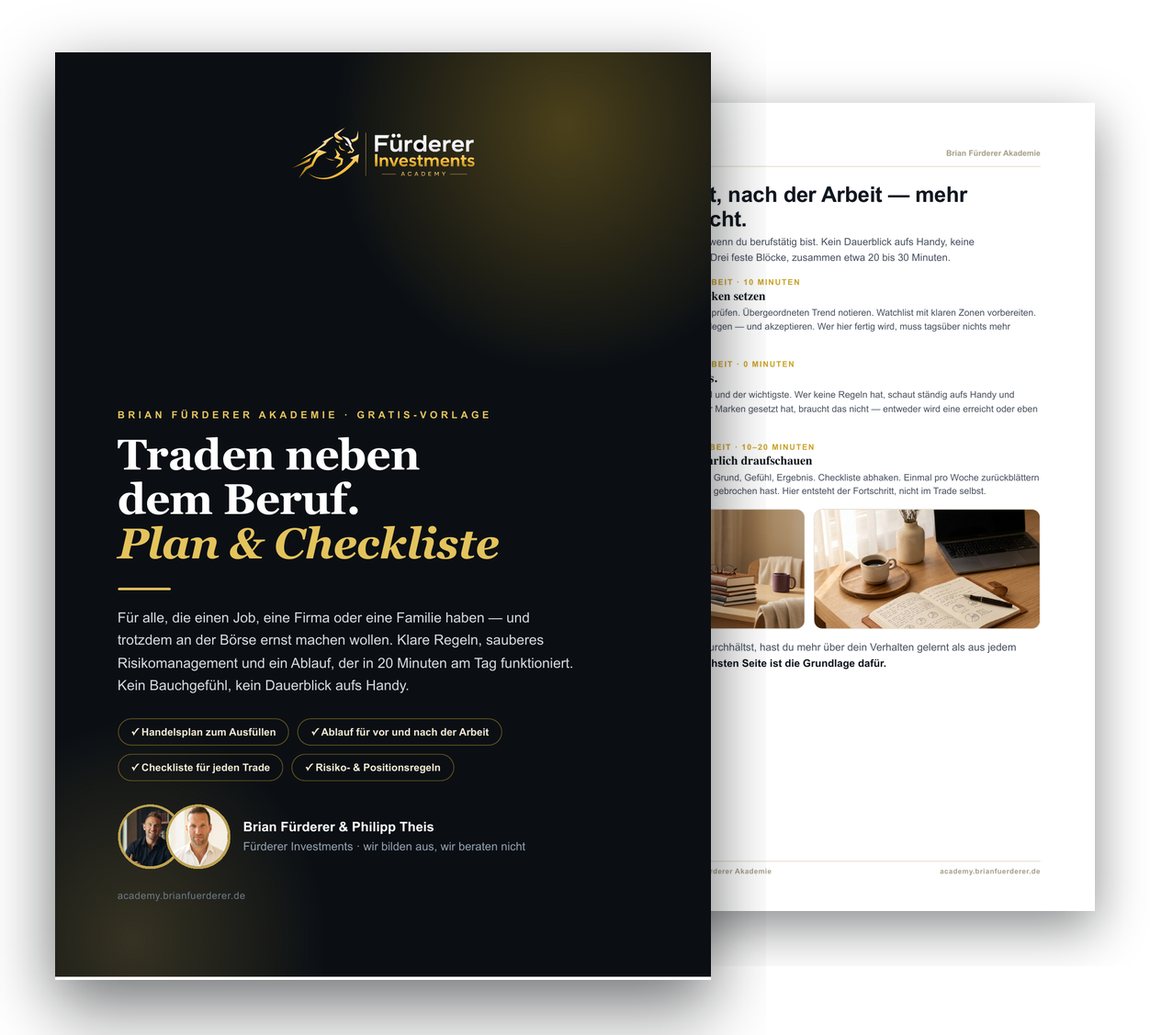 Vorschau: Handelsplan und Tages-Checkliste als PDF